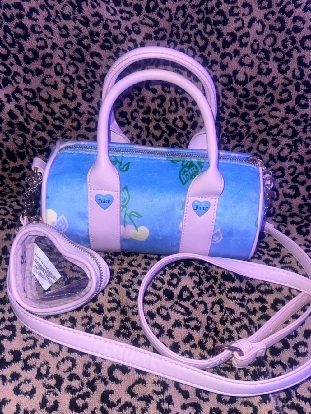 Juicy Couture Blue Cherry Barrel Bag